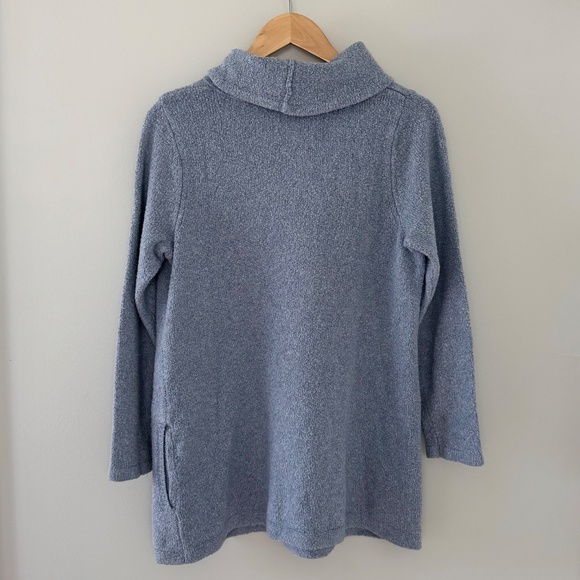 J.Jill Blue Knit Cowl Neck‎ Sweater - Picture 6 of 9